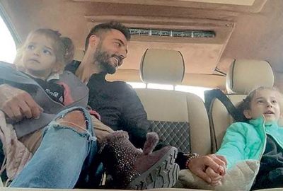 Kızlarına kavuştu