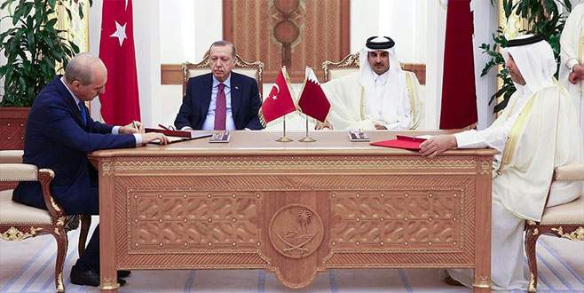 Cumhurbaşkanı Erdoğan Katar’da imza törenine katıldı