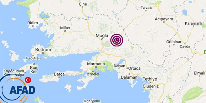 Muğla’da 5 büyüklüğünde deprem