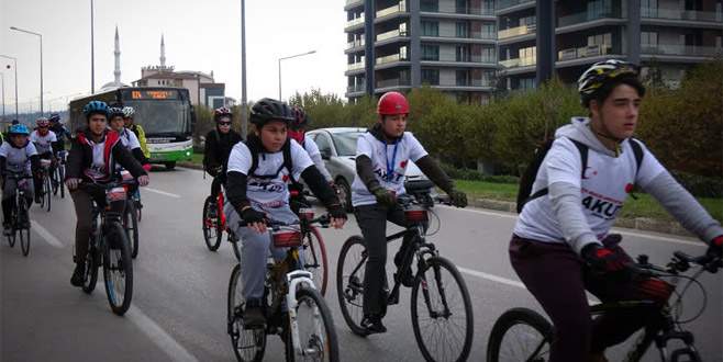 Bursa’da organ bağışına bisikletli destek