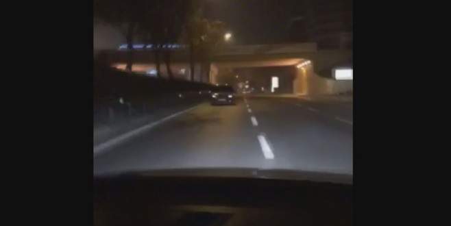 Ters yoldan giden araç faciaya yol açıyordu!