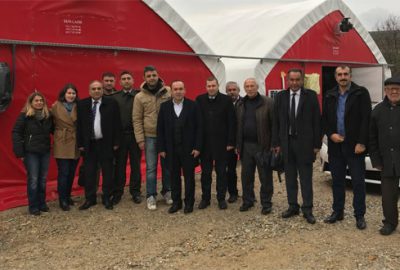 Kaymakam Sözer’den mantar tesisinde inceleme