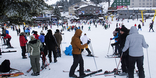 Uludağ’da yılbaşı tatili yoğunluğu