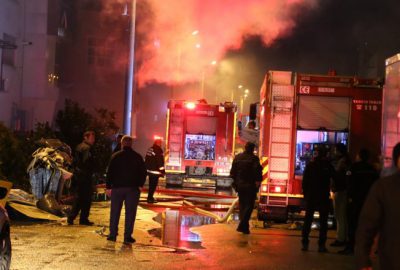 Çamaşır yıkama fabrikasında yangın