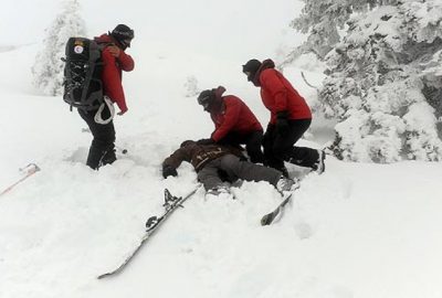 Uludağ’da yoğun sis altında nefes kesen kurtarma tatbikatı