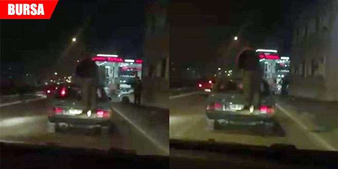 Hayrete düşüren görüntü! Tamponda yolculuk…