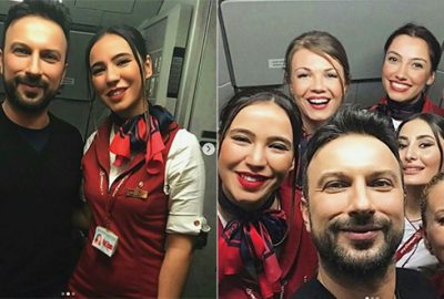 Hosteslerden Tarkan’a yoğun ilgi