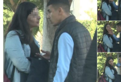 Sokak ortasından dakikalarca sürdü, herkes izledi!