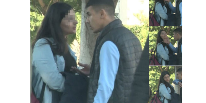 Sokak ortasından dakikalarca sürdü, herkes izledi!