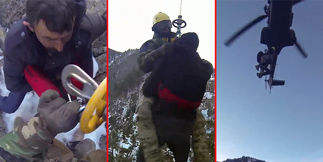 İşte Uludağ’daki nefes kesen operasyonun görüntüleri