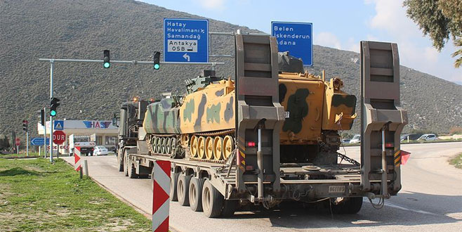 Suriye sınırına zırhlı araç sevkiyatı