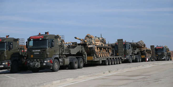 Suriye sınırına askeri sevkiyat