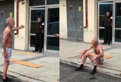 Dilekçesi işleme konulmayınca çıplak eylem yaptı