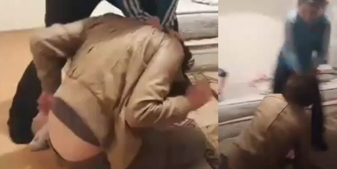 Sosyal medyada skandal canlı yayın! 13 yaşındaki kızı evire çevire dövdü!