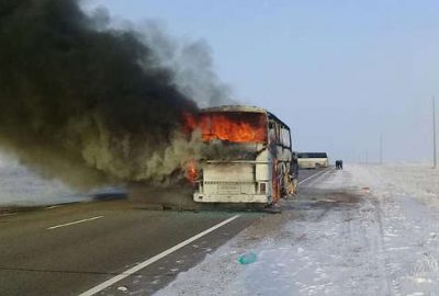 Yolcu otobüsü yandı: 52 ölü