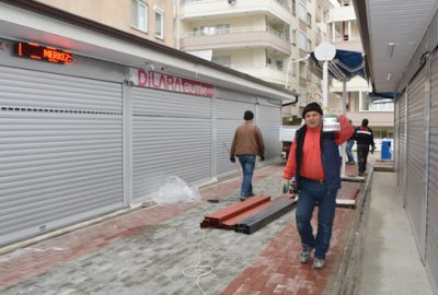 Mini Çarşı dükkanları camla kapatılıyor
