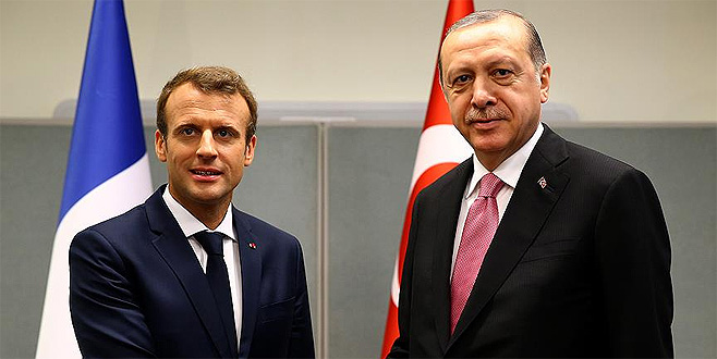 Erdoğan ile Macron ‘Zeytin Dalı Harekatı’nı görüştü