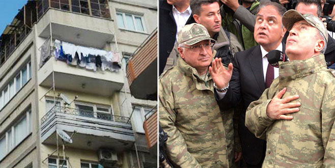 Kilis’te 7 katlı binaya roket düştü