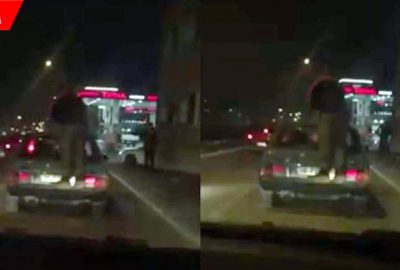 Hayrete düşüren görüntü! Tamponda yolculuk…