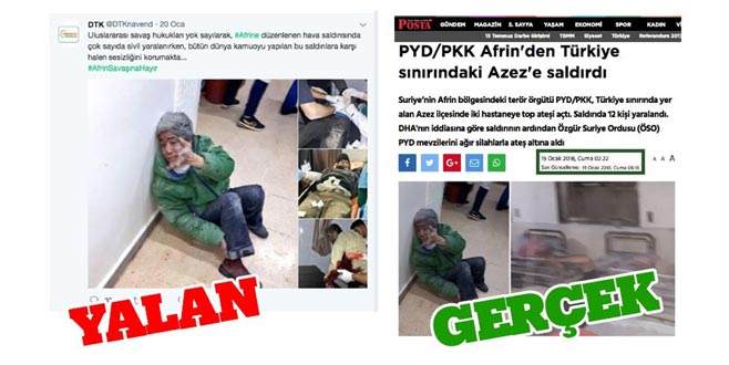 PYD/PKK kendi yaptığı saldırıyı TSK’ya mal etmek istedi