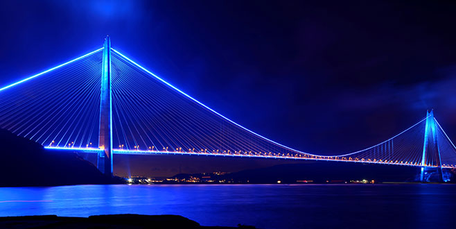 Yavuz Sultan Selim Köprüsü, 4 Şubat’ta mavi ve turuncu ışıklarla aydınlanacak Yavuz Sultan Selim Köprüsü, 4 Şubat’ta mavi ve turuncu ışıklarla aydınlanacak