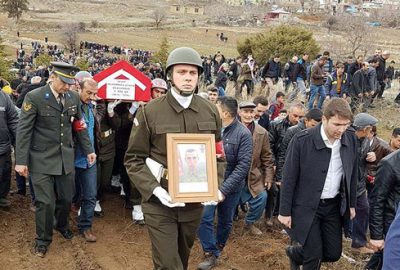 Dokuz şehitten dördü toprağa verildi