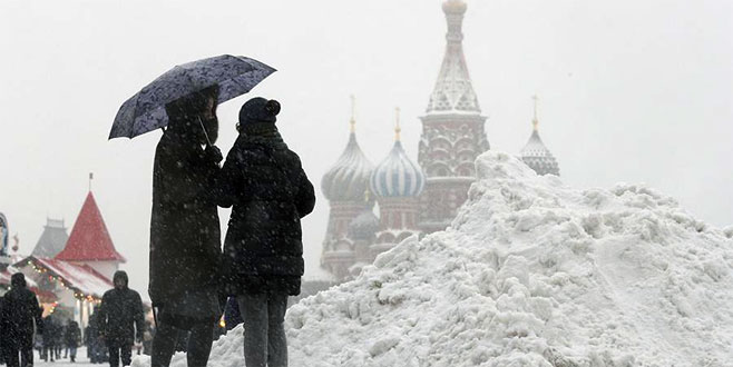 Moskova böyle kar görmedi!