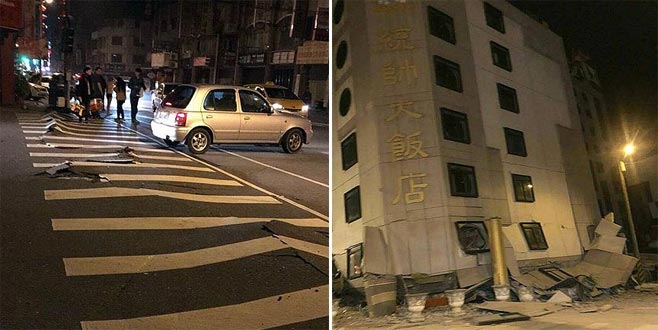 Tayvan’da şiddetli deprem