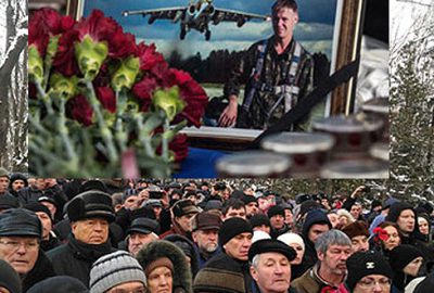 Ölen pilotu 30 bin kişi uğurladı