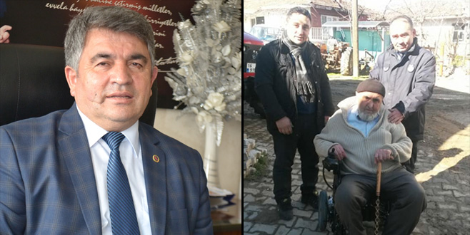 Başkan’dan vatandaşa akülü tekerlekli sandalye