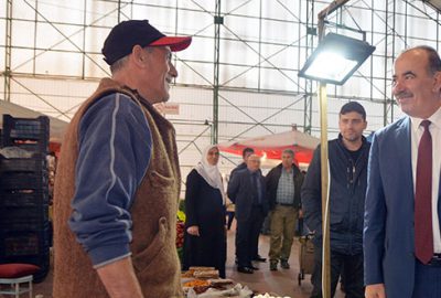 Türkyılmaz esnafla buluştu 