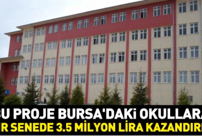 Bursa’daki okullara bir senede 3.5 milyon