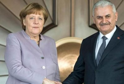 Yıldırım, Merkel ile görüştü
