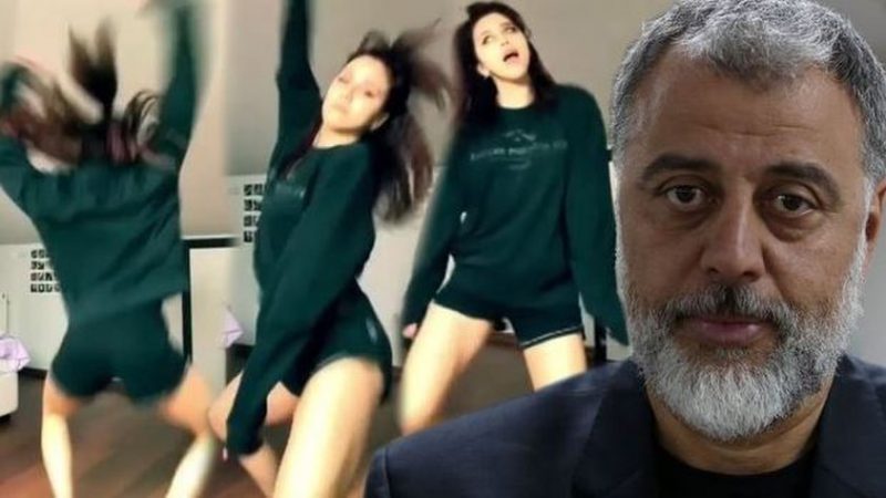 Oyuncu Hamdi Alkan, geçen günlerde mini şortuyla dans ederek