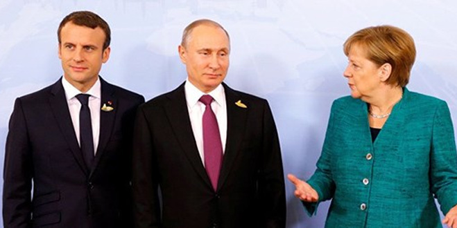 Putin, Merkel ve Macron görüştü