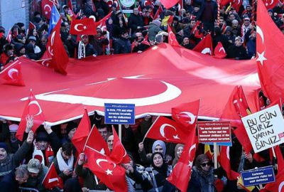 Brüksel’de Zeytin Dalı Harekatı’na destek mitingi