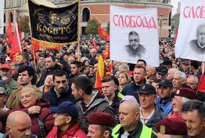 Üsküp’te ‘isim sorunu’ protestosu