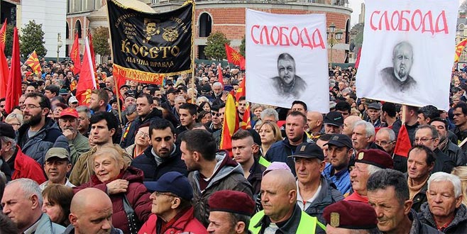 Üsküp’te ‘isim sorunu’ protestosu Üsküp’te ‘isim sorunu’ protestosu