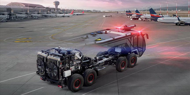 İlk yerli 8×8 şasili itfaiye aracı dünyaya ihraç edilecek