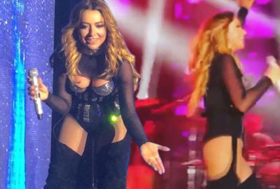 Cesur kıyafetiyle herkesi mest etti!