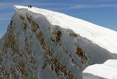 Uludağ’da dağcıların zorlu yolculuğu kamerada
