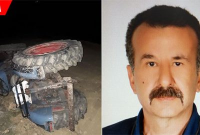 Alkollü sürücü devrilen traktörün altında kaldı