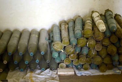 ÖSO Afrin’de YPG/PKK cephanesi buldu