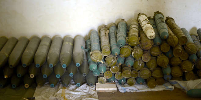 ÖSO Afrin’de YPG/PKK cephanesi buldu