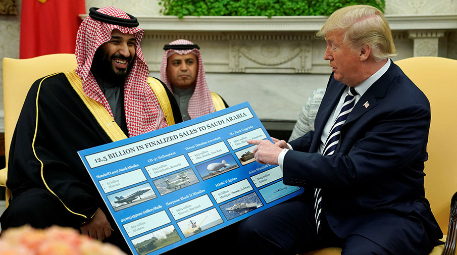 Riyad’a satılan silahları gösterdi