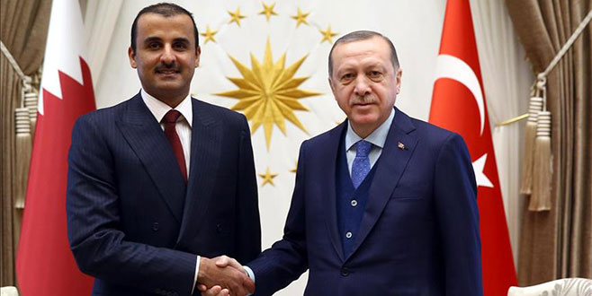 Cumhurbaşkanı Erdoğan, Katar Emiri Al Sani ile görüştü