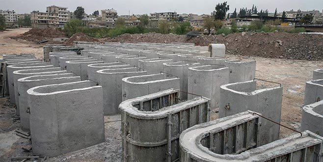 Afrin’de teröristlerin beton fabrikası bulundu