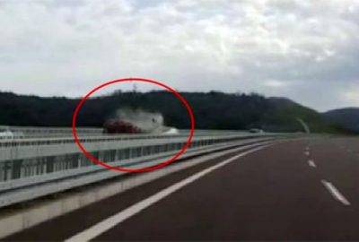 2 kişinin yanarak can verdiği kaza kamerada