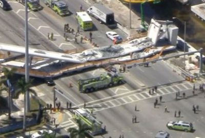 ABD’de üst geçit çöktü: Yaralılar var