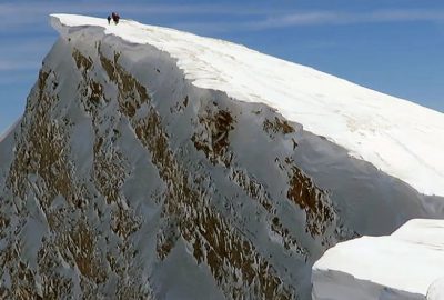 Uludağ’da dağcıların zorlu yolculuğu kamerada